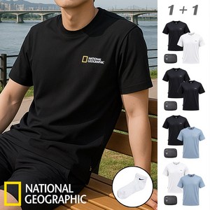 국내매장AS 내셔널지오그래픽 반팔티 반팔 1+1 25SS 기능성 냉감 쿨링 남성 여성