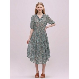 써스데이아일랜드 플로럴 브이넥 코쿤 원피스 (T232MOP536W) 3142365